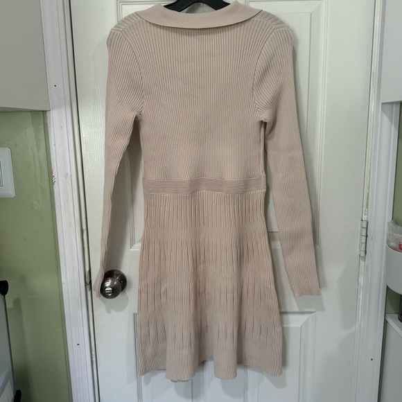 SHEIN Apricot Ribbed Knit Mini Sweater Dress size Medium - Picture 11 of 11
